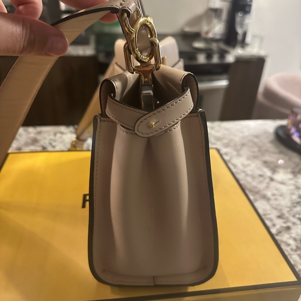 Fendi Beige Floral Shoulder Bag - Picture 5 of 5